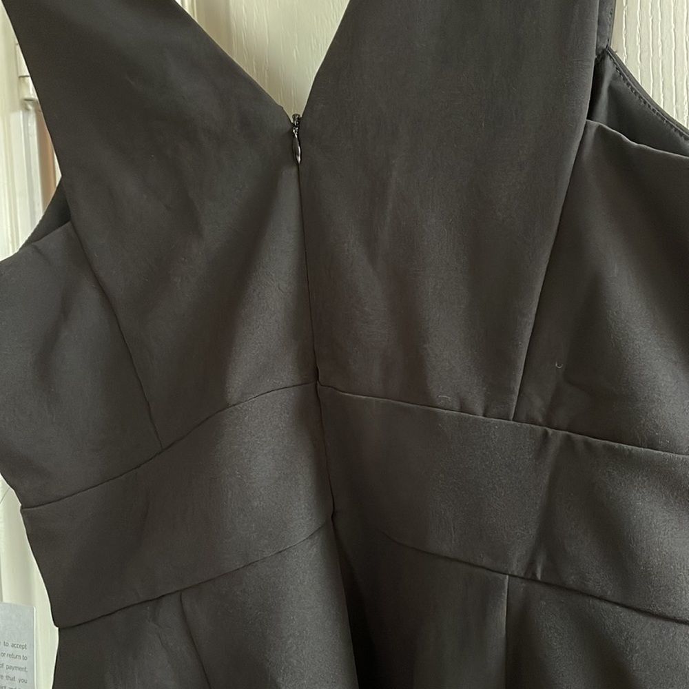 Black Empire Waist Fitted Body Con Sheath Dress by Harlyn Spandex Stretch NWT - Picture 7 of 8